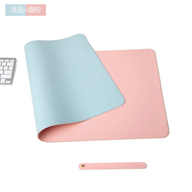 NULOXO PU Leather Desk Mat — Waterproof Office Blotter & Mouse Pad