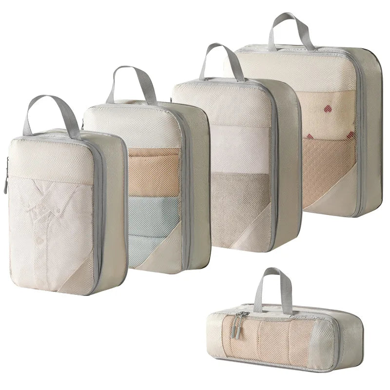 Compression Packing Cubes — Expandable Suitcase Organizers for Travel