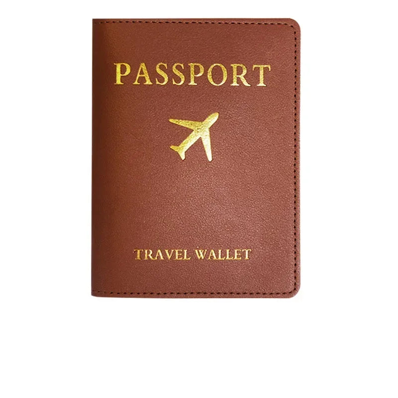 eTya PU Leather Luggage Tag & Passport Cover Set — Travel Identification Accessories