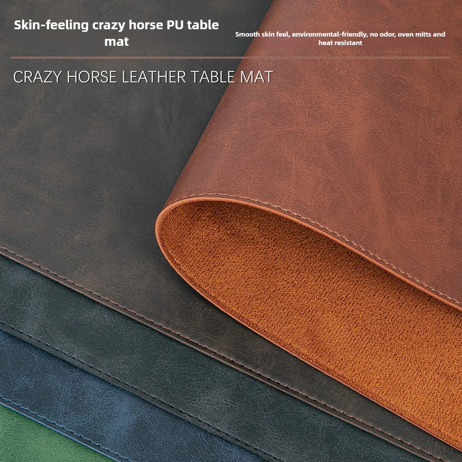 xummen Waterproof PU Leather Desk Pad — Large Non-Slip Computer Mat