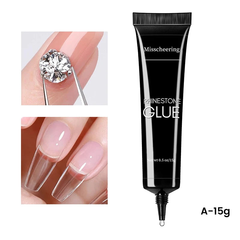 Super Strong Nail Adhesive Gel — For Rhinestones, Gems, and Nail Tips