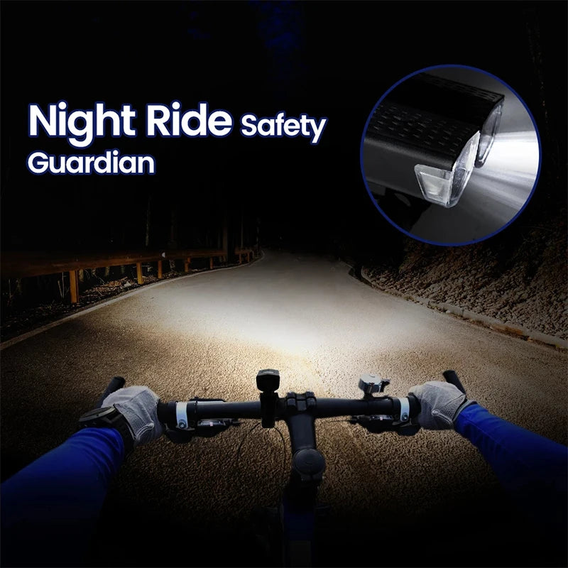 Rechargeable Bicycle LED Light Set — Front Headlight and Rear Taillight Kit