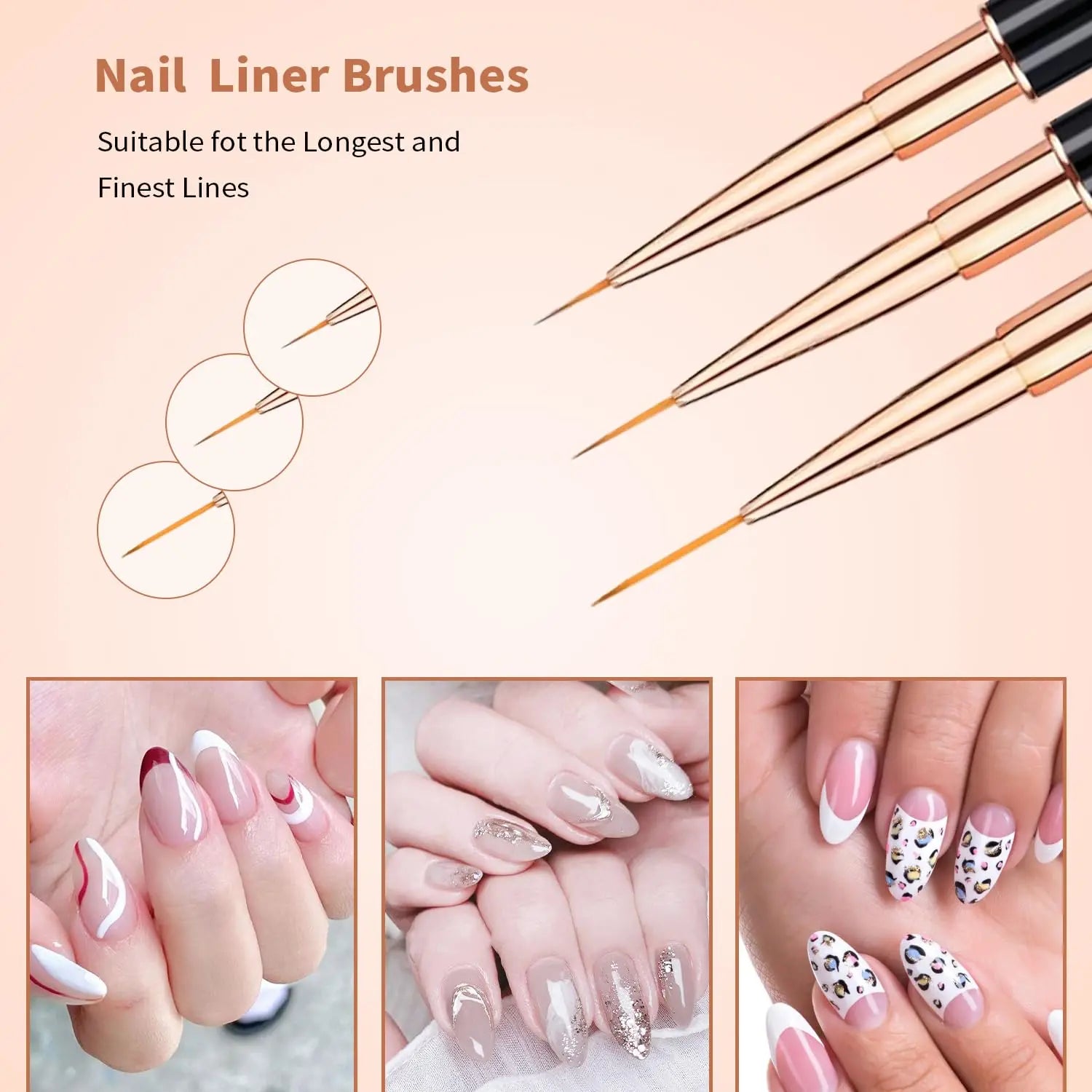 DWLOL Professional Nail Art Brush Set — 5 Double-Ended Acrylic Design Pens