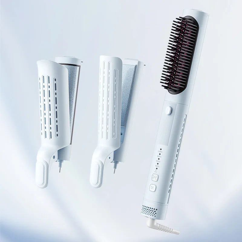 minhuang 3-in-1 Multi-Function Hair Styler — Interchangeable Heads for Straightening and Curling