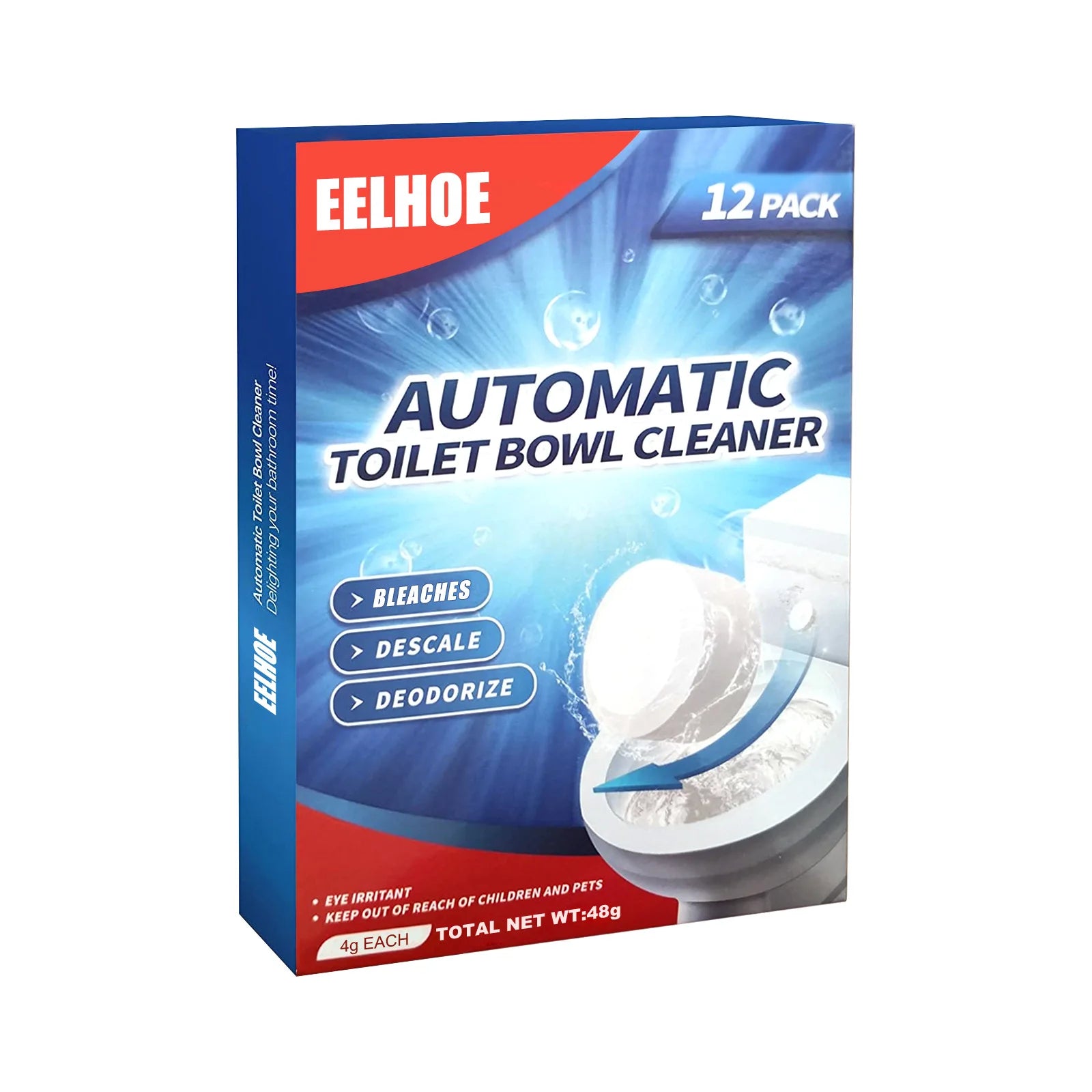 eelhoe Effervescent Toilet Cleaning Tablets — Fast Stain & Odor Removal
