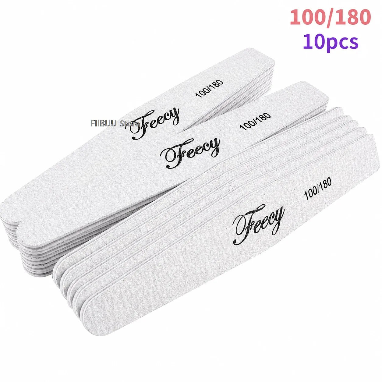 FIIBUU Professional Nail File Buffer Set — Double-Sided Grit Manicure Tools