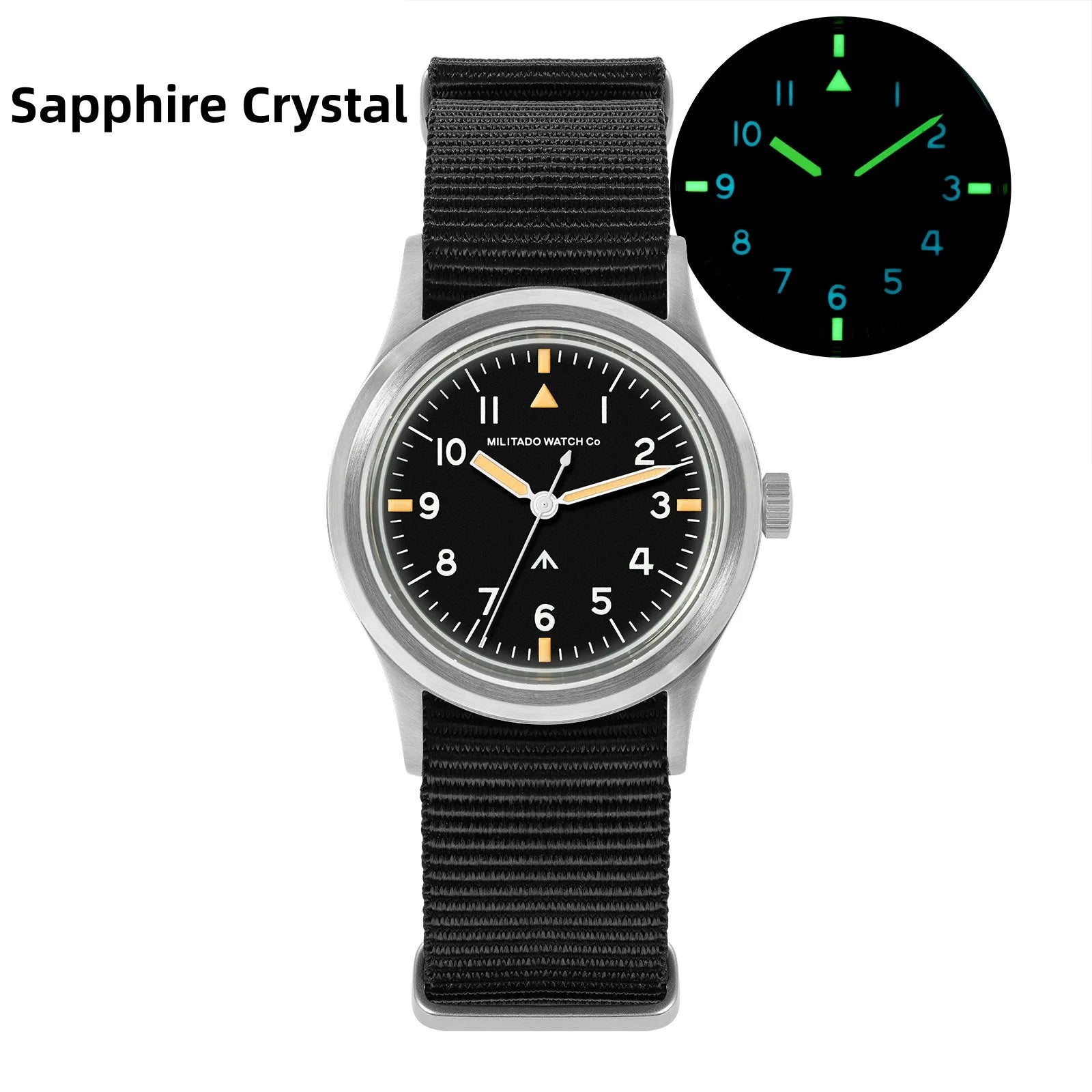 Militado ML14 36mm Military Watch — Sweep Second Quartz Movement