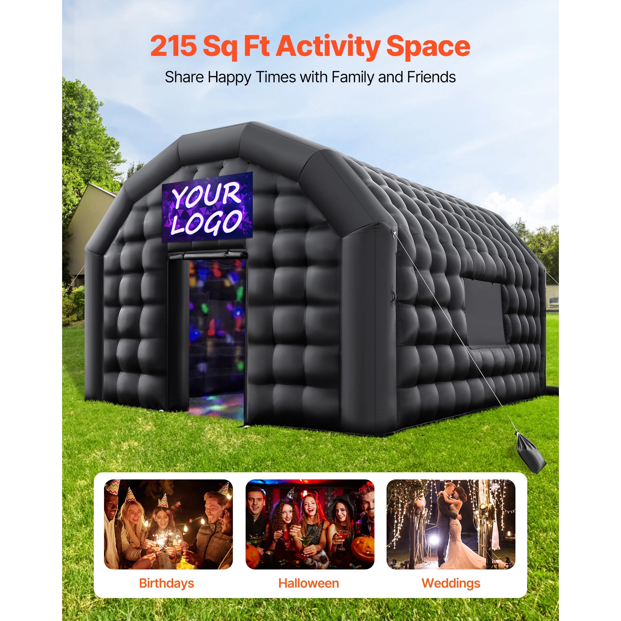 SucceBuy Inflatable Nightclub Tent — Large Event Venue with Blower