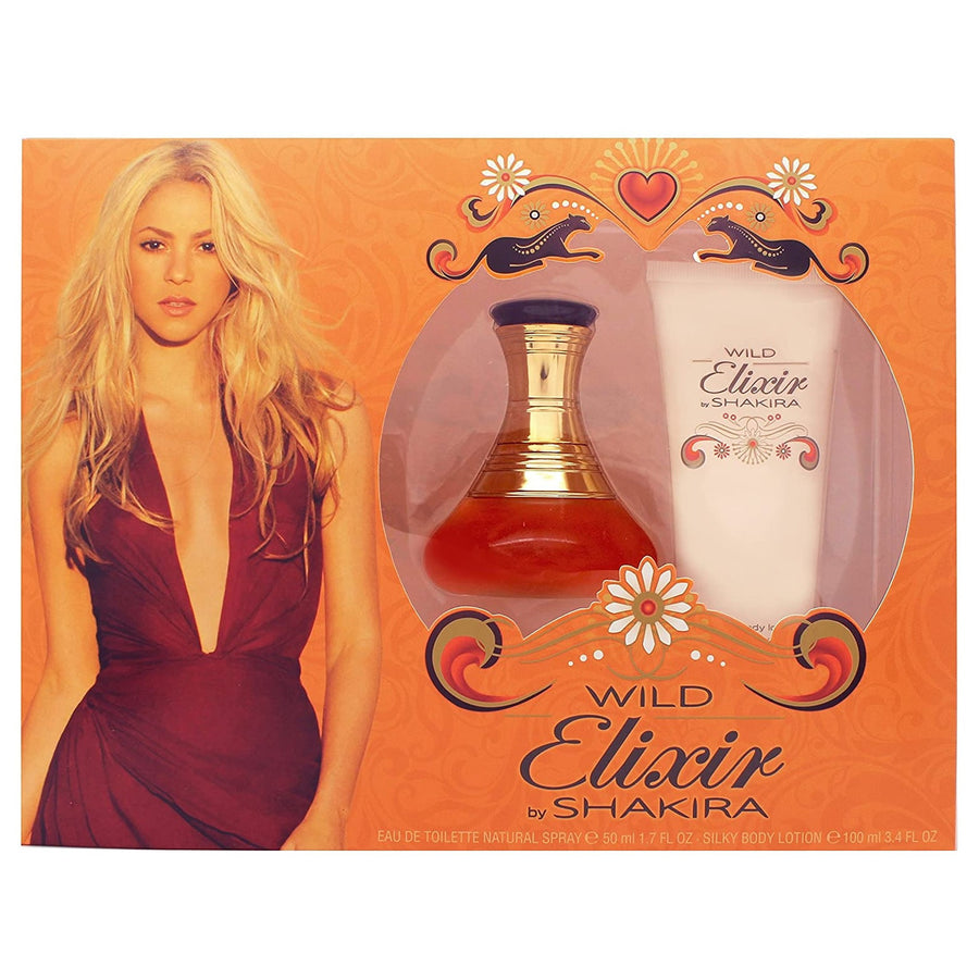 Wild Elixir 2 pcs Set: 1.7 Eau de Toilette Spray + 3.4 Silky Body Lotion (window Box) by Shakira for Women