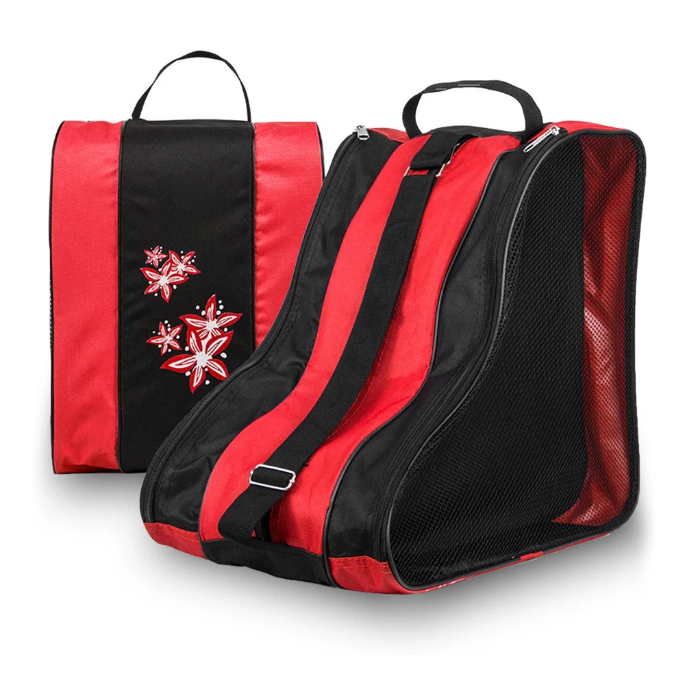 Kids 3-Layer Skate Carry Bag — Breathable Storage Case for Roller and Ice Skates