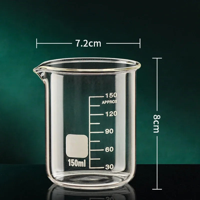Borosilicate Glass Measuring Cup — Heat-Resistant Graduated Beaker