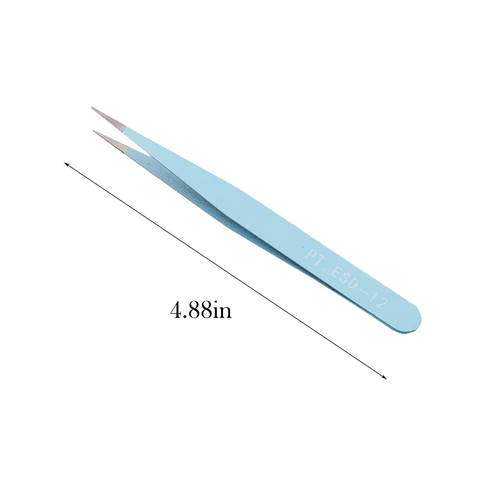 Stainless Steel Eyelash Extension Tweezers — Curved and Straight Lash Tools
