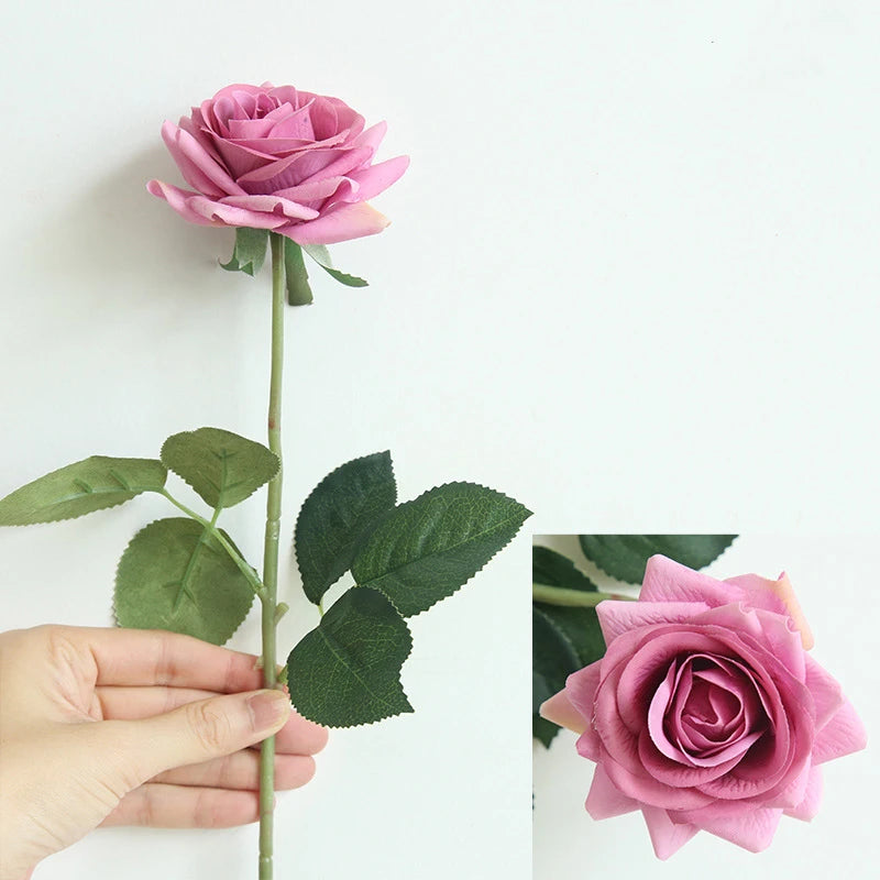 Artificial Latex Rose Flowers — Real Touch Floral Decor for Weddings