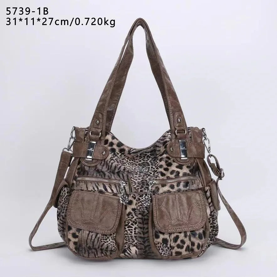 Venn Angel Women's Large Shoulder Bag — Versatile PU Leather Hobo Handbag