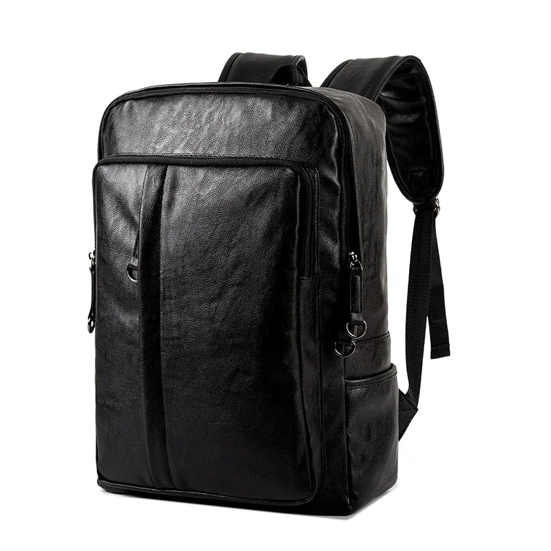 yagelais Men's Leather Backpack — Large Capacity Laptop Bag for Travel