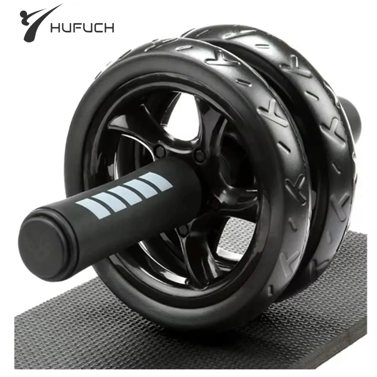 Double-Wheeled Ab Roller — Core Strength Training Set with Knee Pad