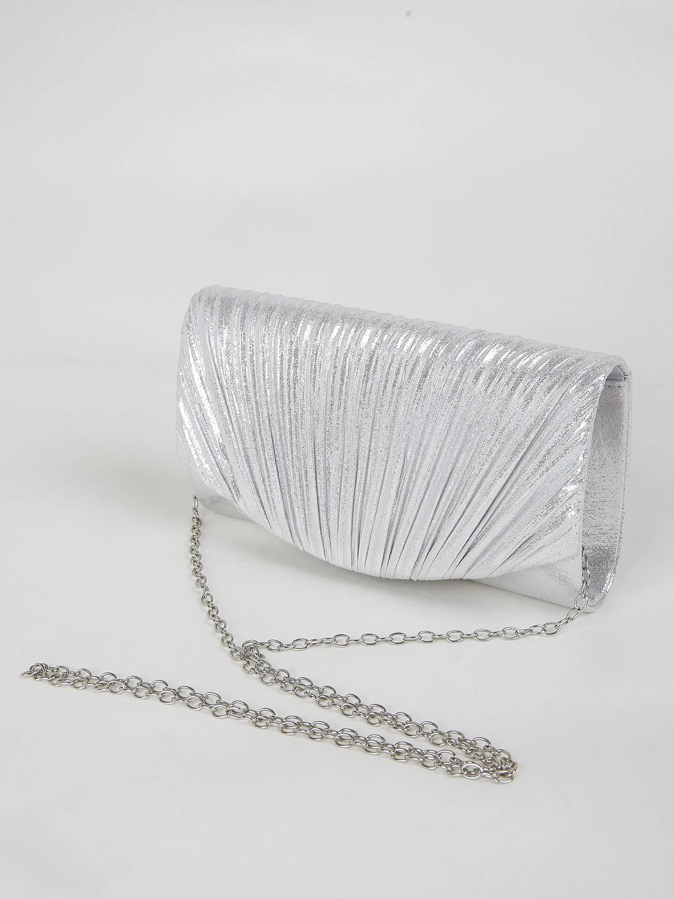 Glitter Evening Clutch Purse — Elegant Envelope Handbag with Detachable Chain