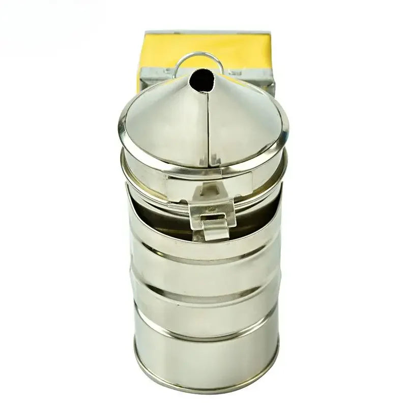 Stainless Steel Beekeeping Smoker — Manual Smoke Maker with Hanging Hook