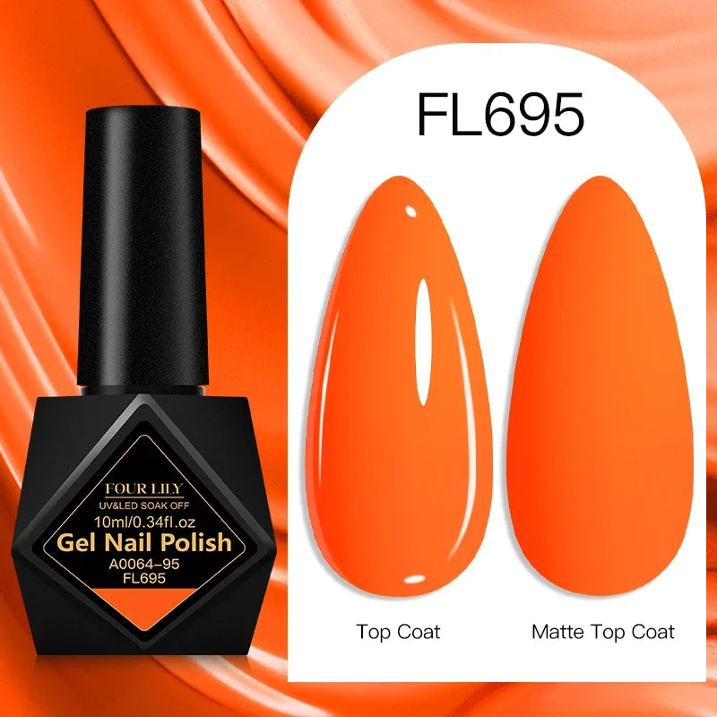 Four Lily Gel Nail Polish — Long Lasting Semi-Permanent Manicure Set
