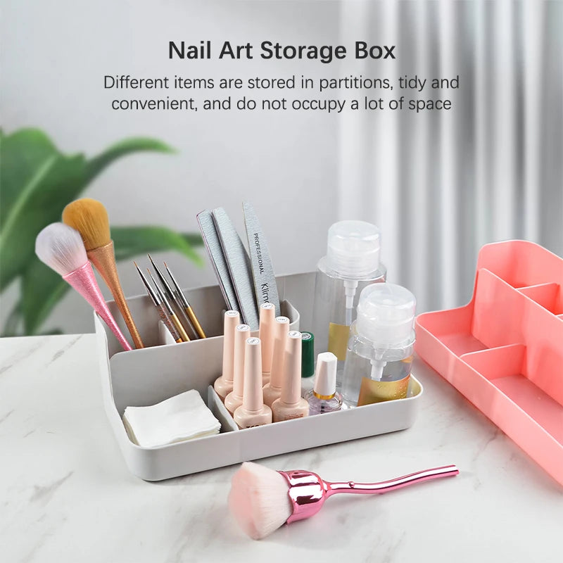 Nail Art Organizer Box — Multi-Purpose Storage Case for Cotton Pads & Tools