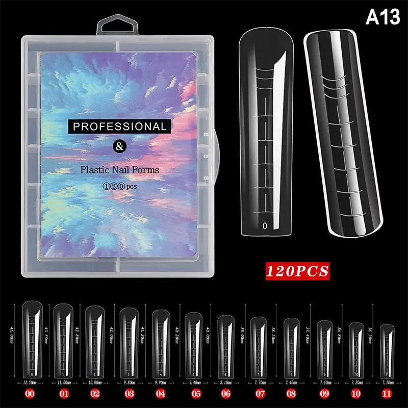 Poly Nail Gel Dual Forms — 120 Piece Quick Extension Mold Set