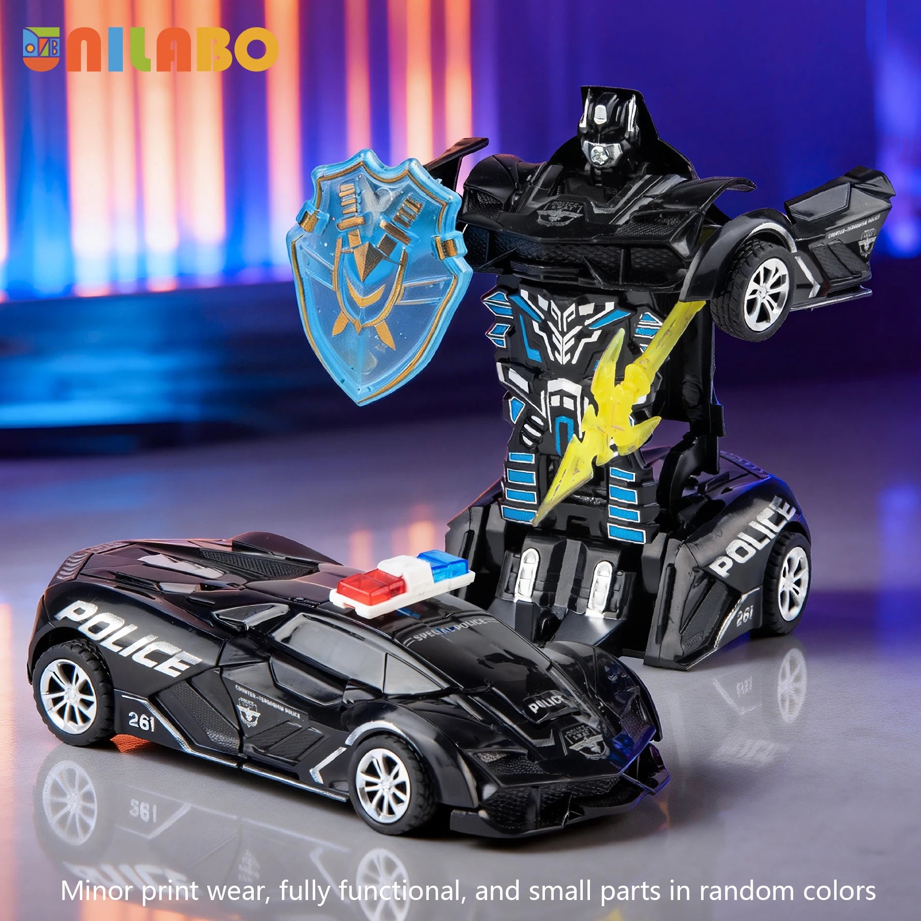 Transformable Robot Sports Car Toy — Diecast Model Vehicle for Kids