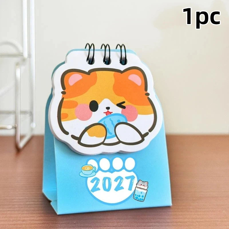 TPXCKz 2027 Mini Desk Calendar — Portable Daily Planner for Home and Office