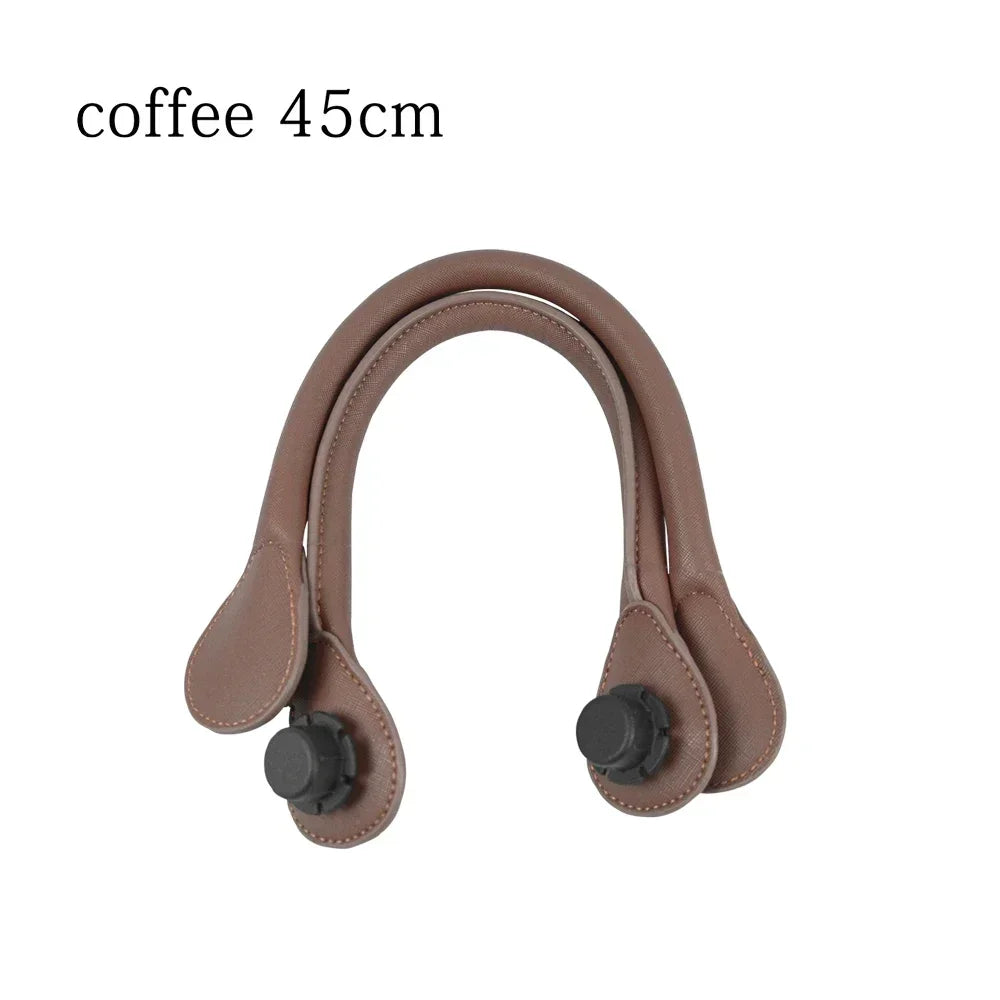 TANQU Faux Leather Bag Handle — Round Replacement Strap for Totes