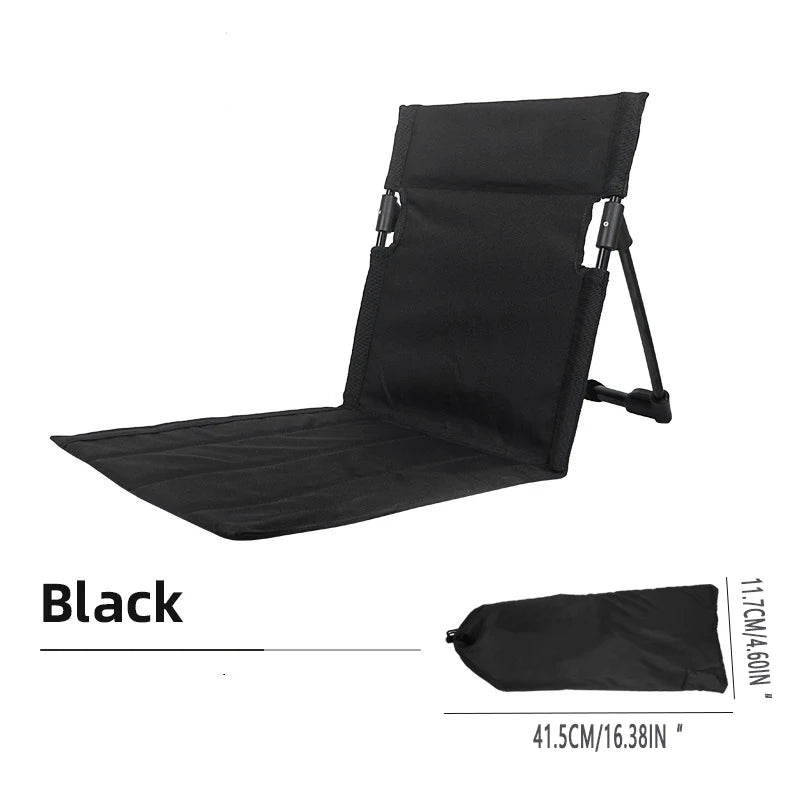 Foldable Camping Chair — Portable Outdoor Seating with Backrest