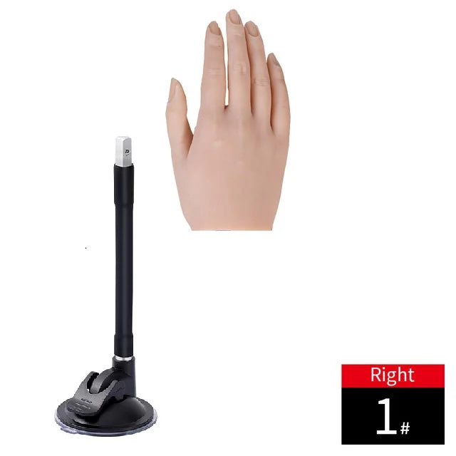 Zishine Nail Practice Hand Model — Realistic Silicone Mannequin with Stand