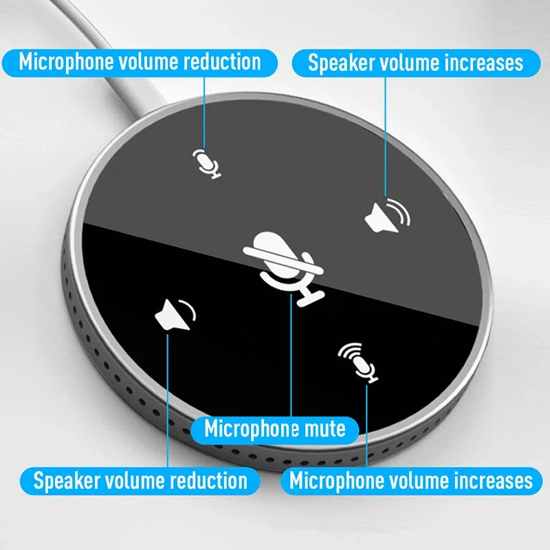 SMVP USB Conference Speaker — 360° Voice Pickup Boundary Microphone