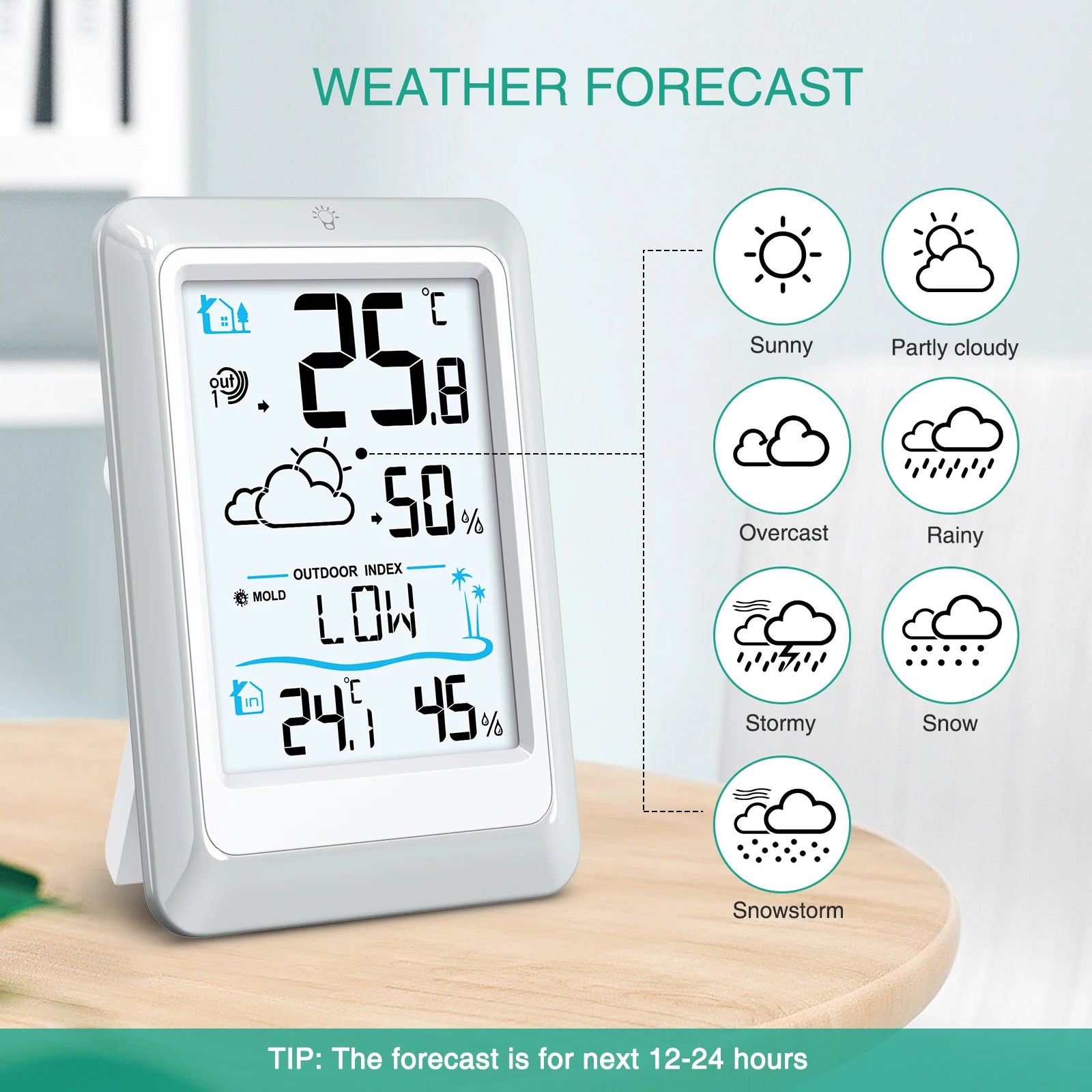 ORIA Wireless Weather Station — Indoor Outdoor Temperature & Humidity Monitor