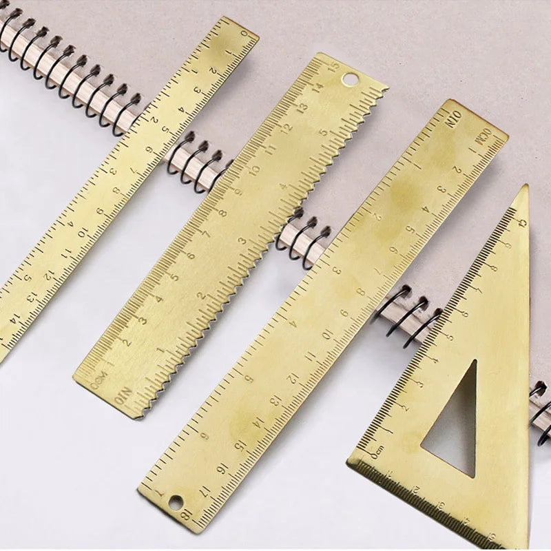 HERBATA Professional Brass Drafting Set — Vintage Metal Drawing Tools