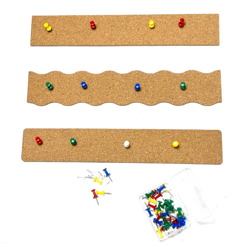 Self-Adhesive Cork Board Strips — Wall Organizer for Photos and Notes