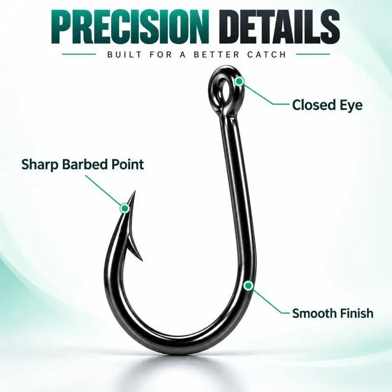 300-Piece Fishing Hook Set — High Carbon Steel Barbed Hooks with Storage Box