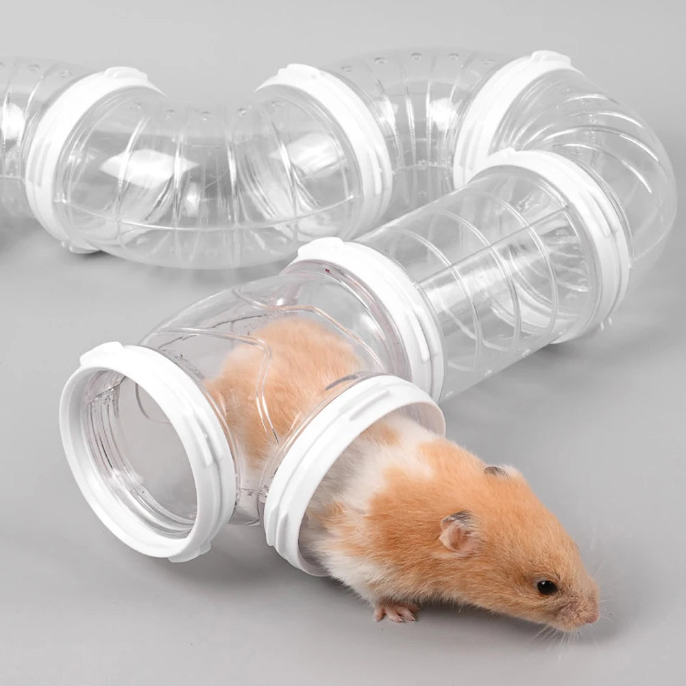 DIY Hamster Tunnel Maze Set — Customizable Pet Cage Pipeline Accessories