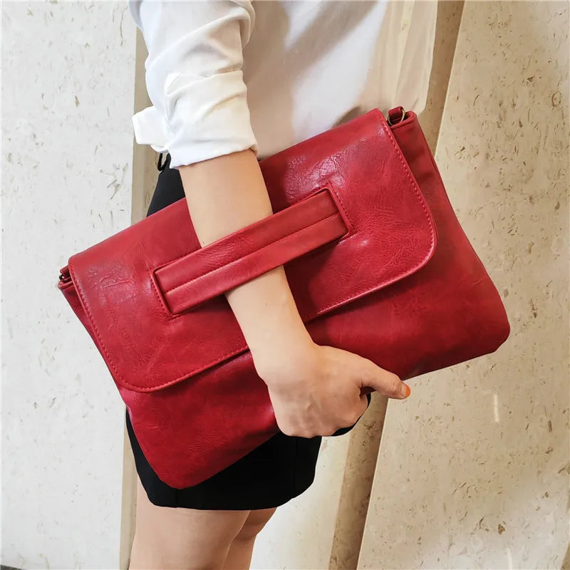 NIGEDU Women's PU Leather Crossbody Bag — Versatile Laptop Pouch & Clutch
