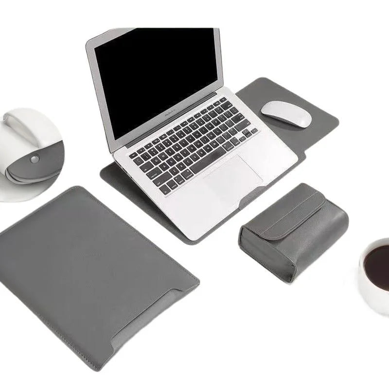 SAFENH 3-in-1 Laptop Sleeve Set — Ergonomic Stand & Mouse Pad Case