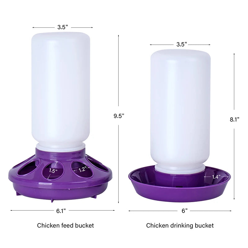 JIECARE Poultry Feeder and Drinker — Automatic Food and Water Dispenser