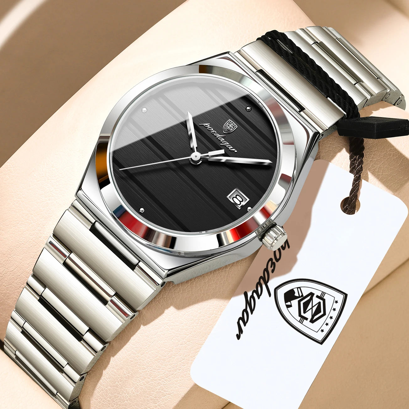 POEDAGAR Elegant Women's Quartz Watch — Stainless Steel Waterproof Wristwatch