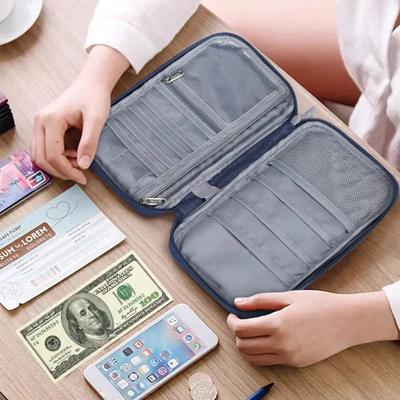Waterproof Travel Document Organizer — Family Passport Holder & Card Case