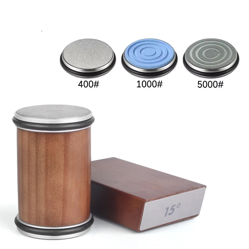 RSCHEF Rolling Knife Sharpener — Magnetic Holder & Diamond Stone Kit