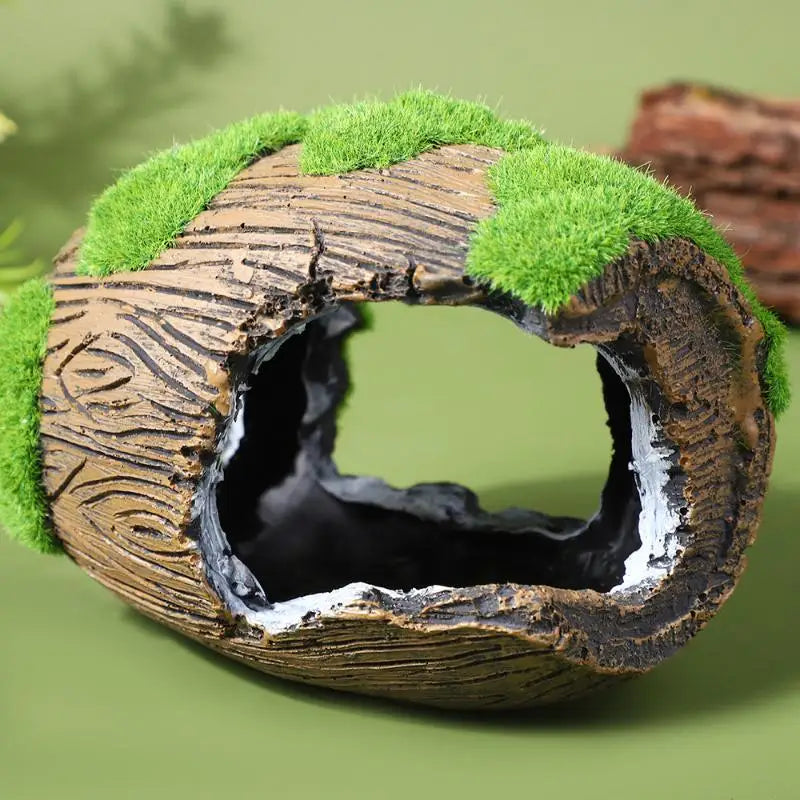 Resin Aquarium Hiding Cave — Decorative Fish Shelter and Tank Ornament