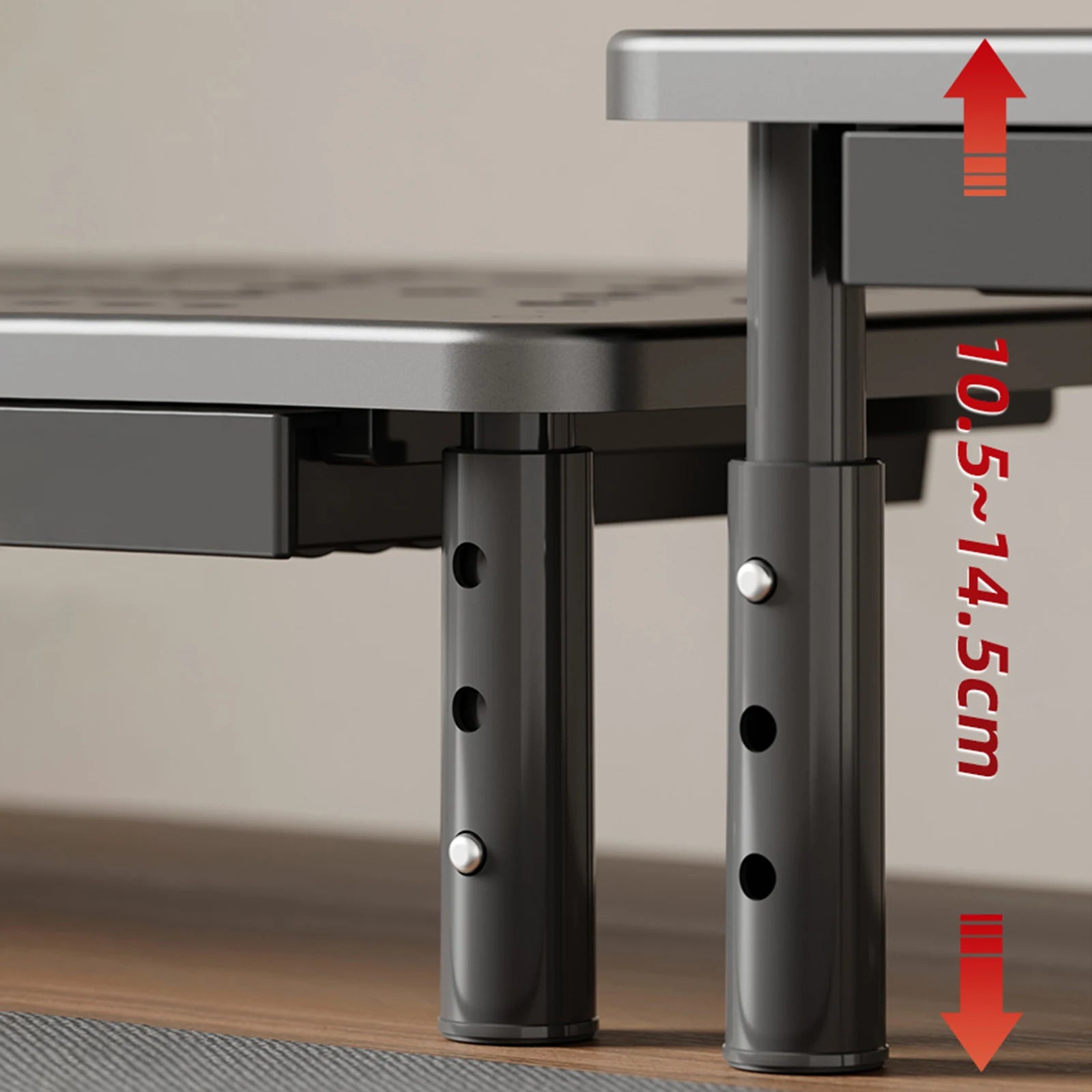 Adjustable Monitor Stand — Ergonomic Laptop Riser with Storage Drawer
