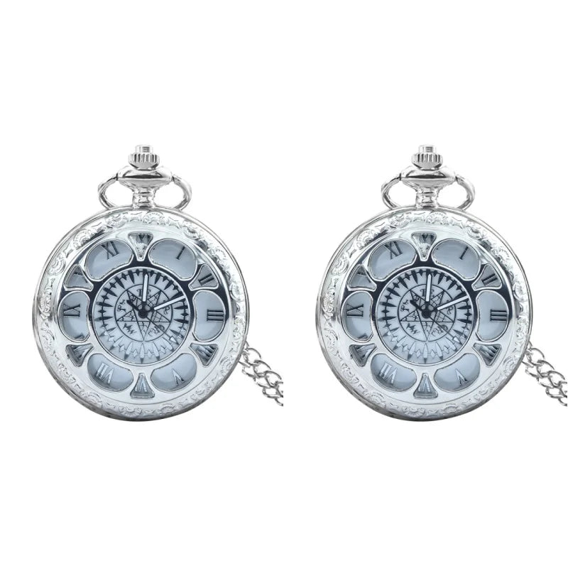 Wecin Retro Steampunk Pocket Watch — Hollow Flower Quartz Necklace Pendant