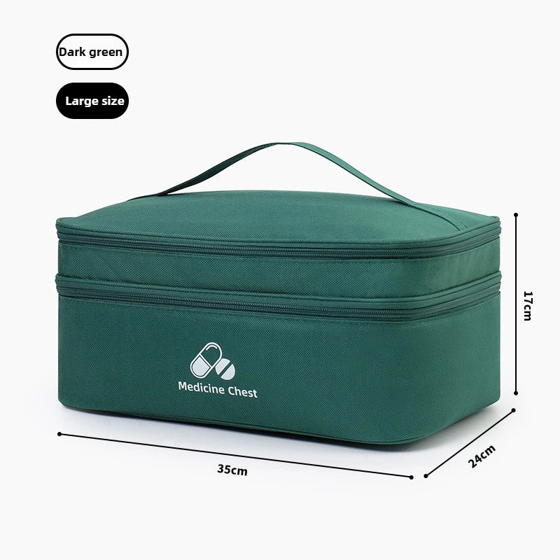 Portable Medicine Storage Bag — Multi-Layer Emergency First Aid Organizer