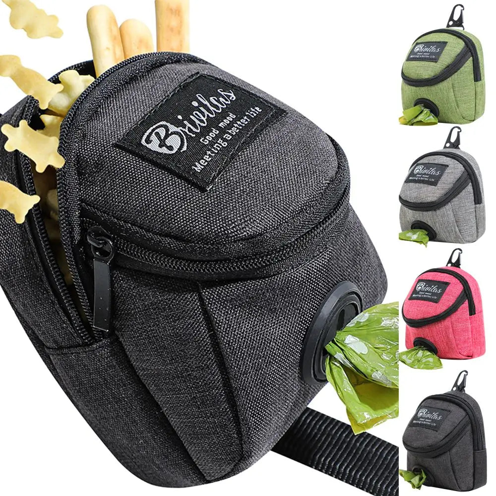 Portable Dog Treat Pouch — Multifunctional Training Bag & Waste Bag Dispenser