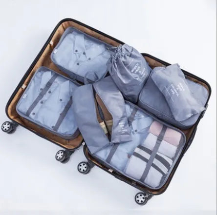7-Piece Travel Bag Organizer Set — Durable Suitcase Storage Cubes