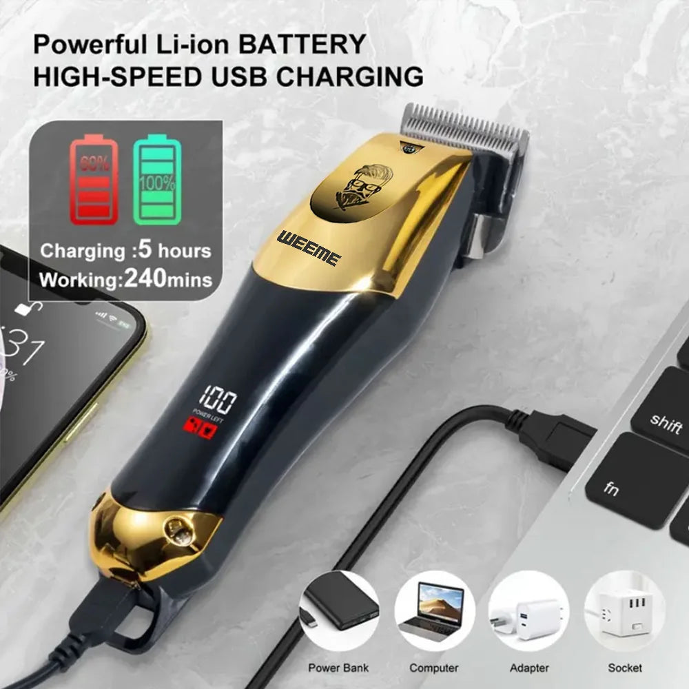 XMSJ Electric Hair Clipper — Rechargeable Trimmer