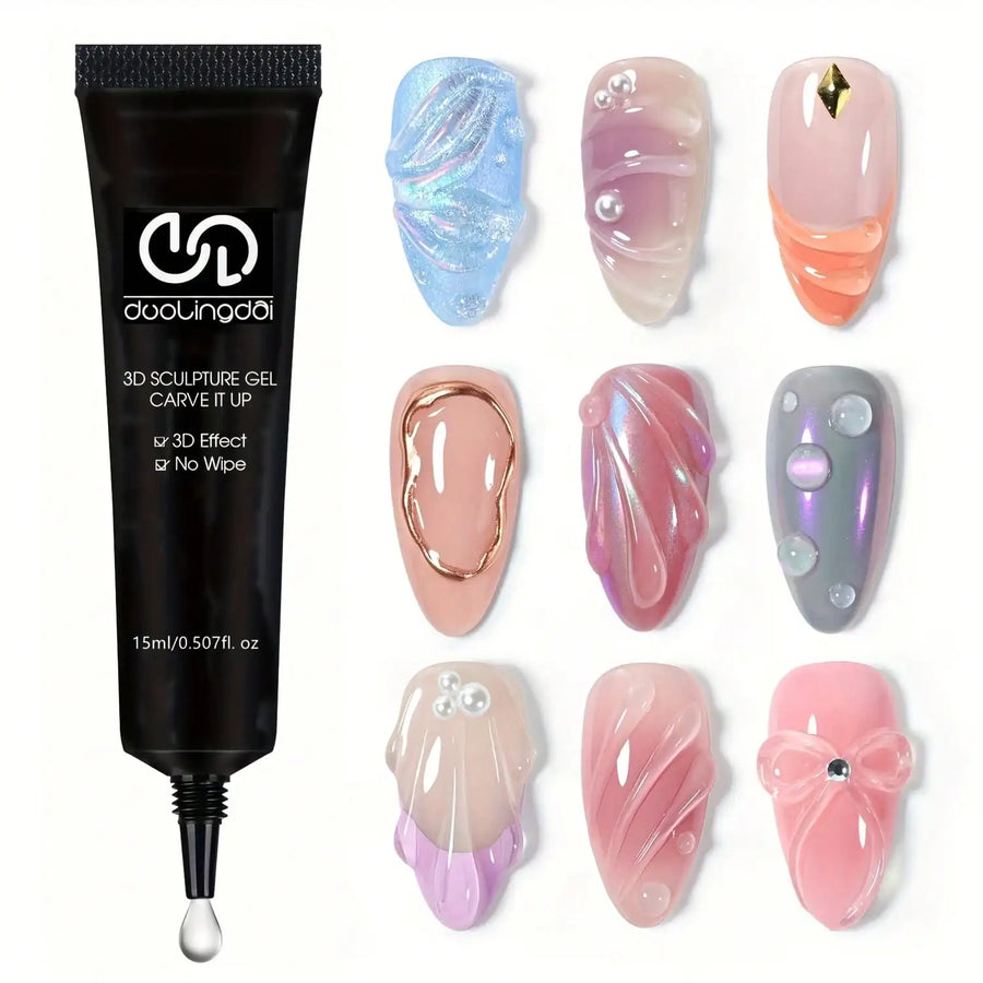 DUOLINGDAI 3D Nail Art Modeling Gel — Sculpting and Rhinestone Glue